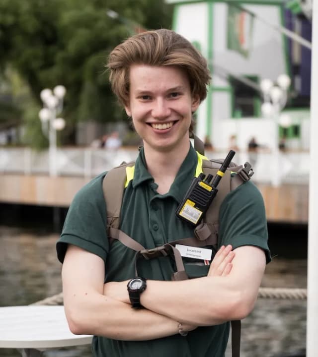 Lucas Lind, sjukvårdare på Hjärtgruppen